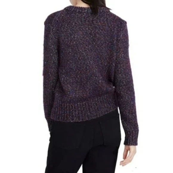 Madewell Purple, Metallic Marled Knit Sweater, Size Small, EUC - Picture 2 of 8